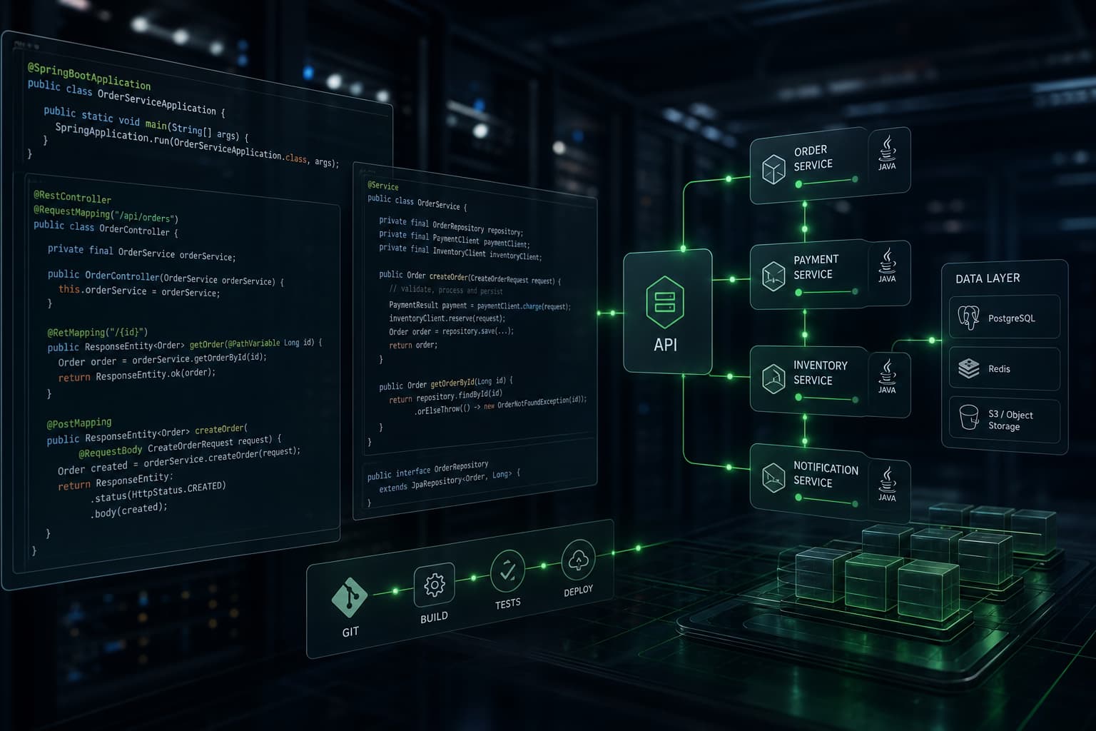 Java-Entwicklung – Spring Boot, Enterprise-APIs und Microservices-Architektur für geschäftskritische Backends