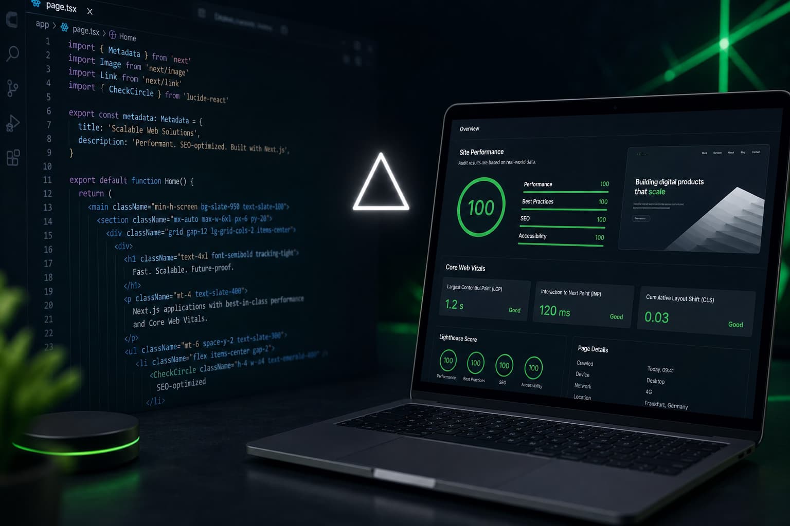 Next.js Entwicklung – performante React-Web-Apps mit SEO, App Router und Core Web Vitals