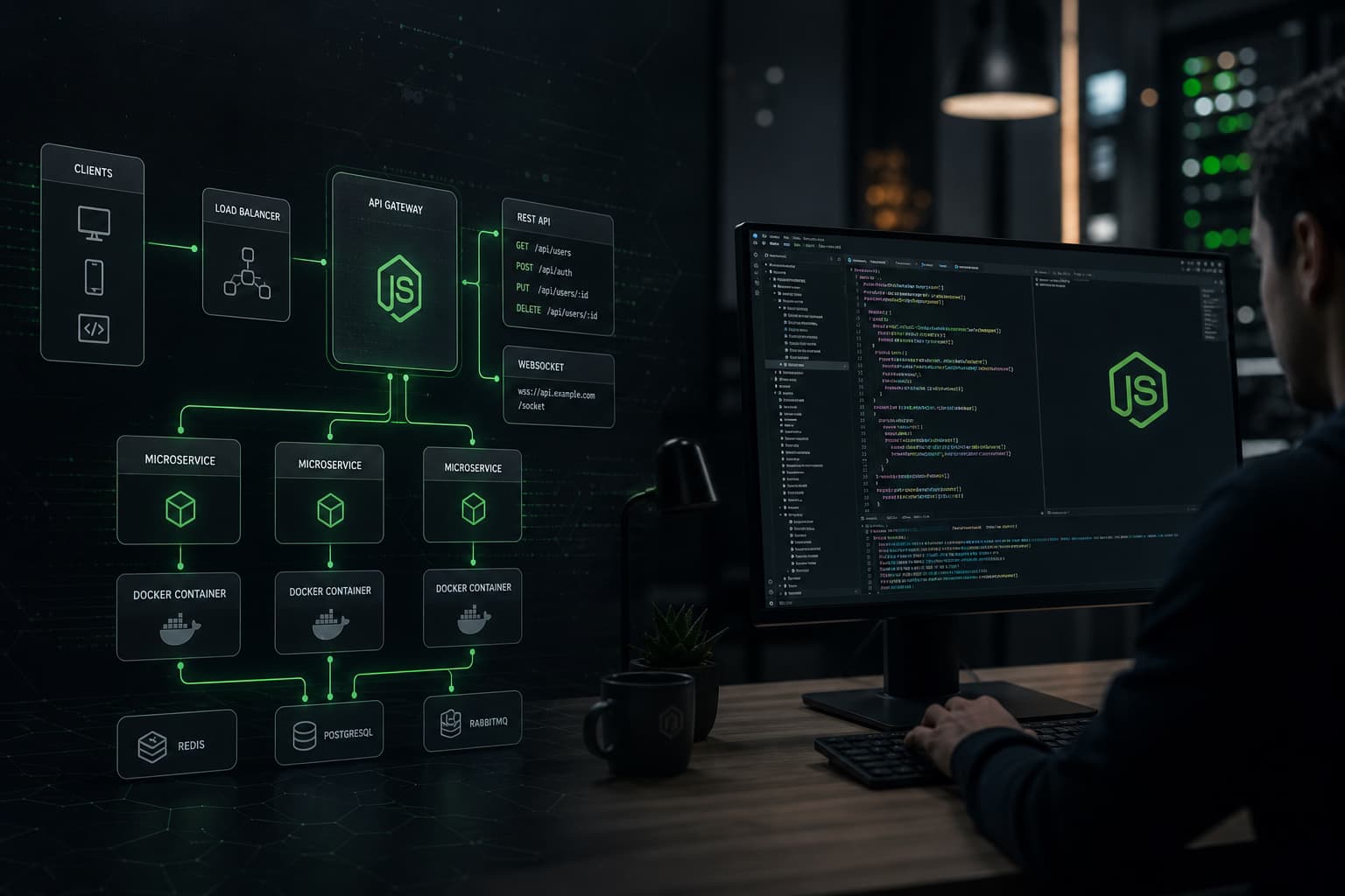 Node.js Entwicklung – APIs, TypeScript-Backends und Echtzeit-Services mit Express und NestJS