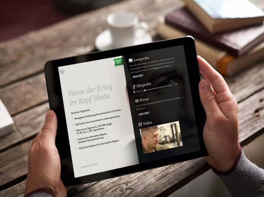 Interaktives E-Book 'Wenn der Krieg im Kopf bleibt'