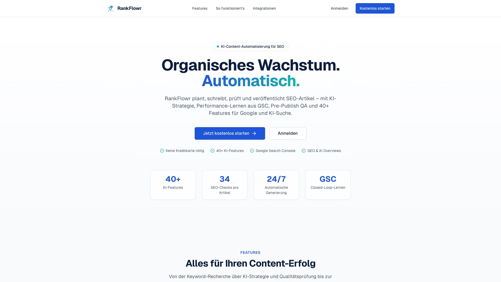 RankFlowr – AI content automation for SEO