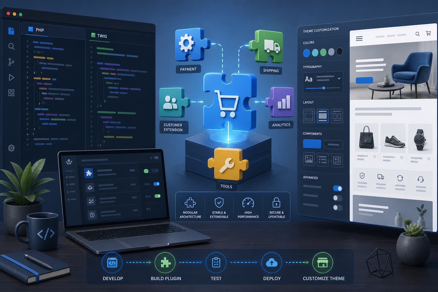 Shopware Plugin- und Theme-Entwicklung – Extensions und Custom Templates