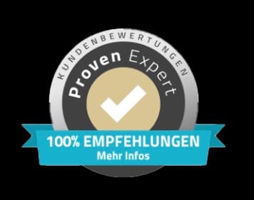 ProvenExpert 100% Empfehlungen ProvenExpert 100% Empfehlungen