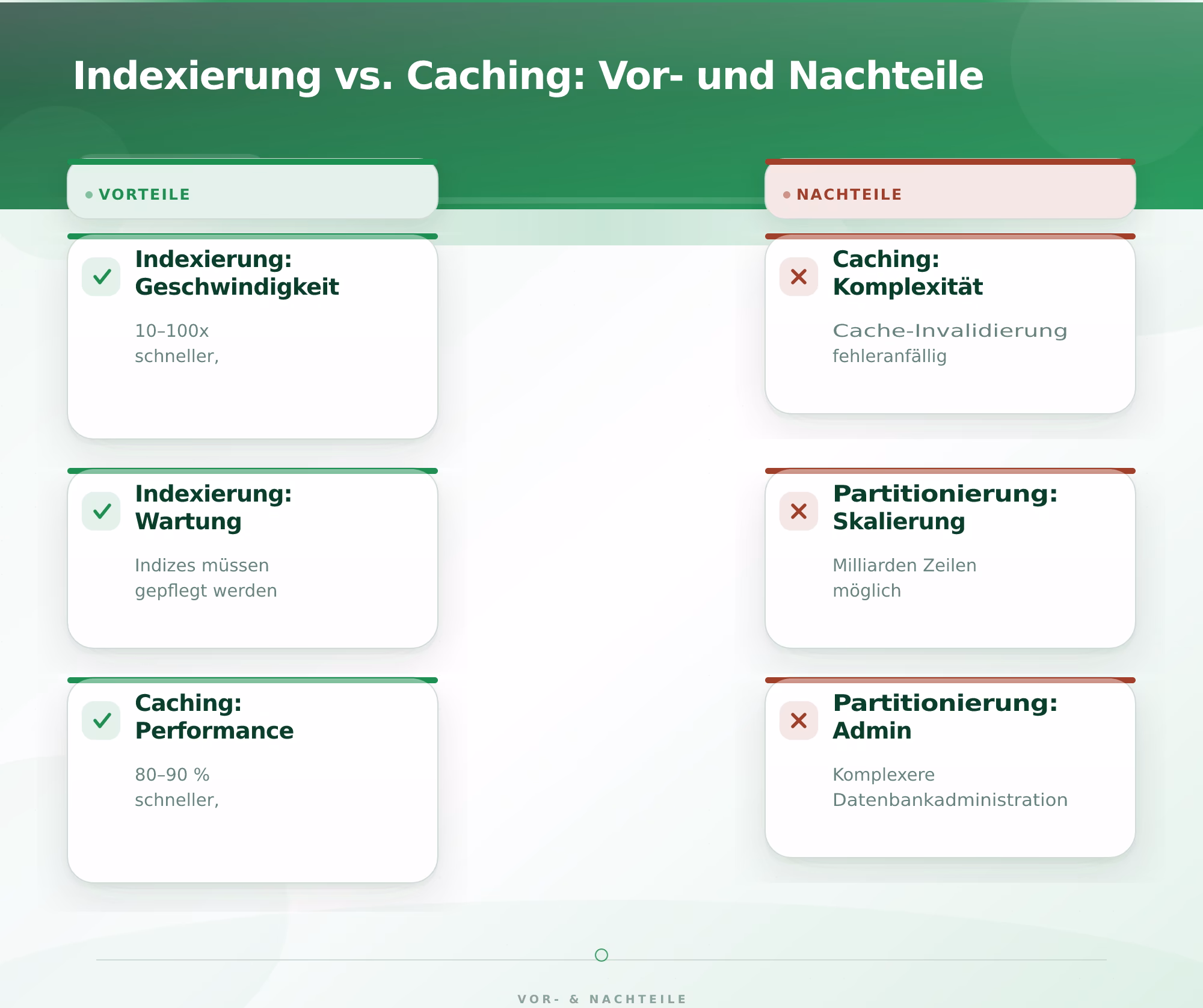 Indexierung vs. Caching: Vor- und Nachteile – Datenbank Optimierung Performance verbessern