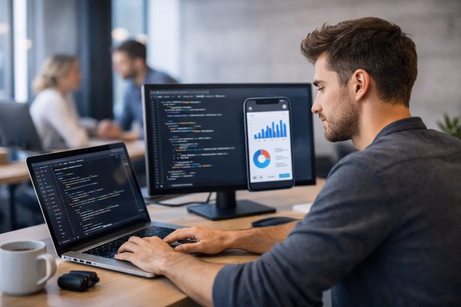 Flutter Entwickler für starke Business-Apps – Titelbild Flutter Entwickler für starke Business-Apps – Titelbild