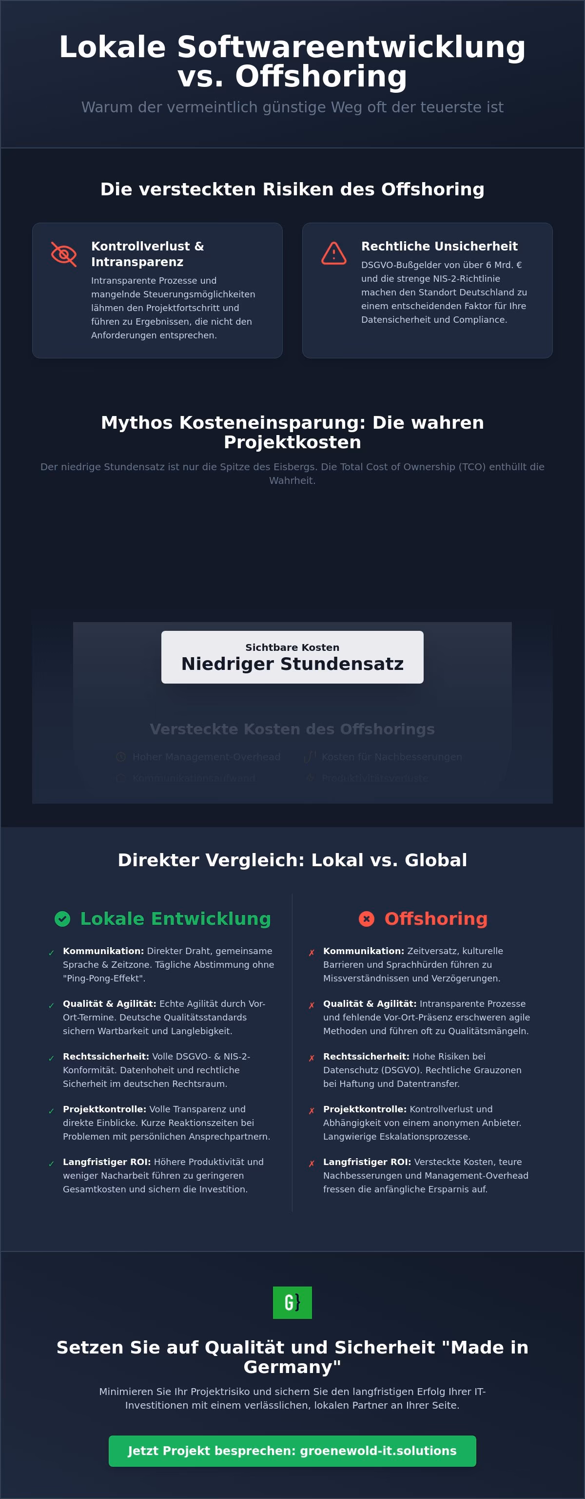 Lokale Softwareentwicklung Vorteile