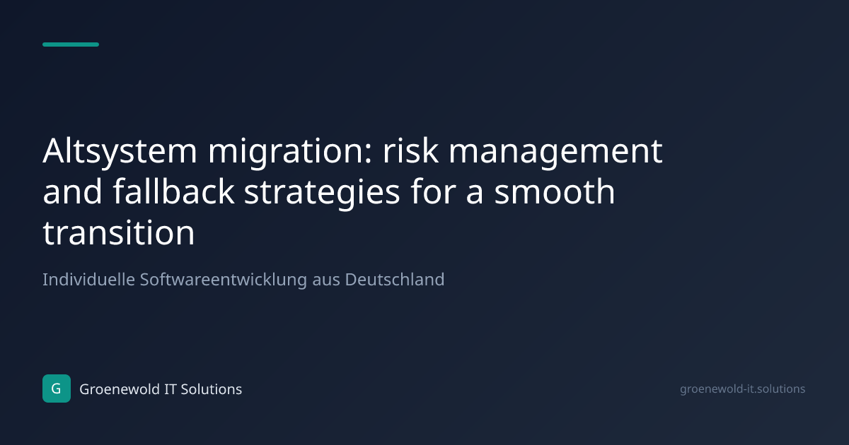 Article: Altsystem migration: risk management and…