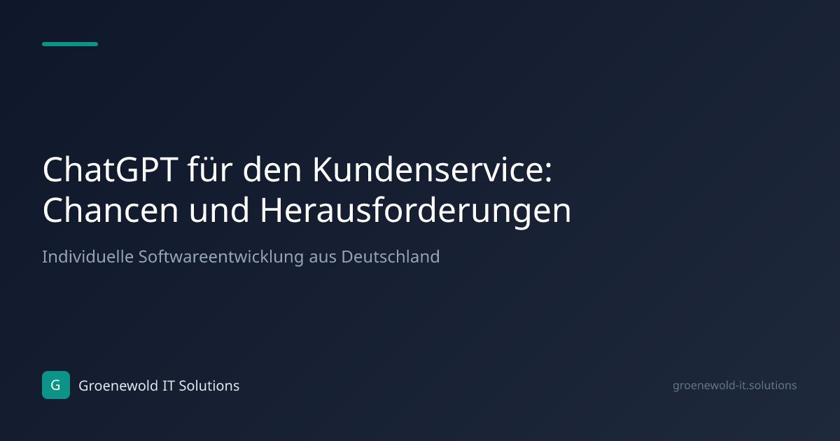 Fachartikel: ChatGPT für den Kundenservice: Chancen…