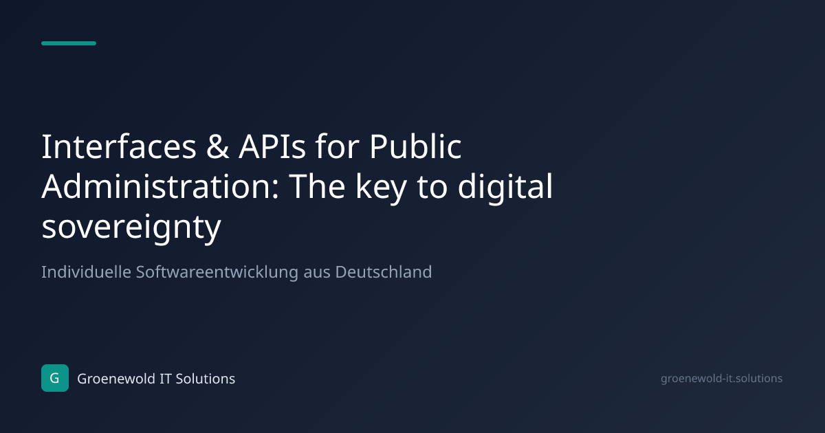 Article: Interfaces & APIs for Public Administration:…
