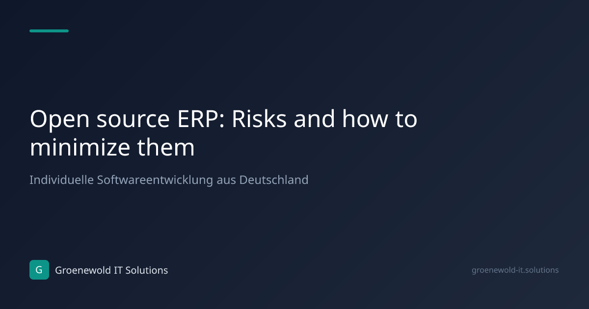 Article: Open source ERP: Risks and how to minimize them