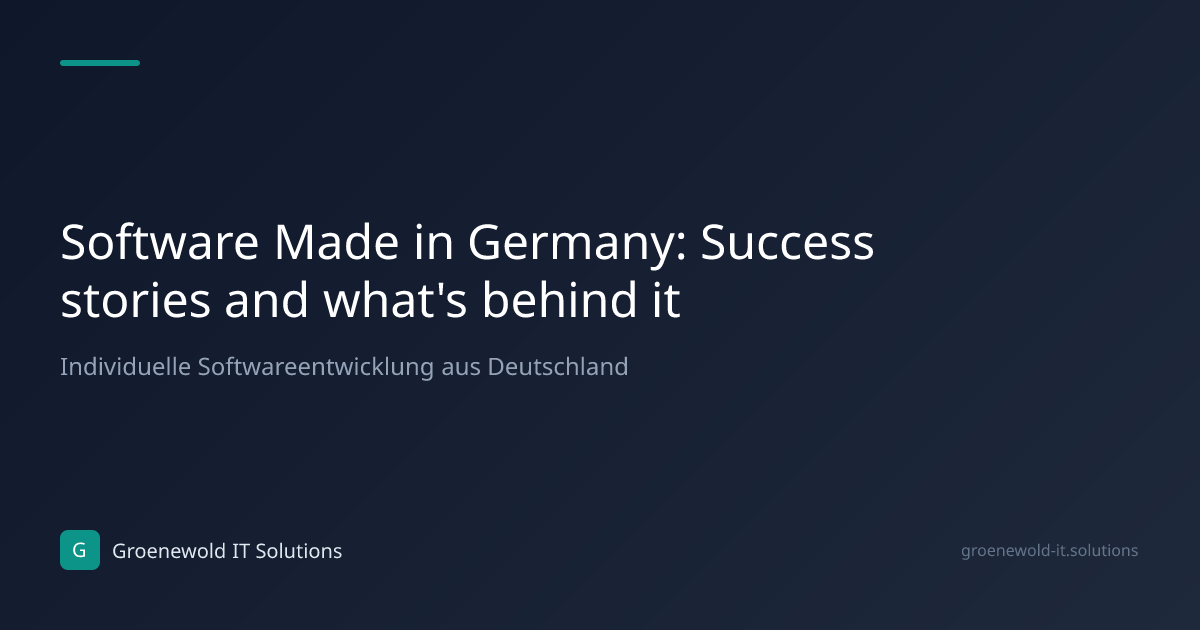Article: Software Made in Germany: Success stories and…
