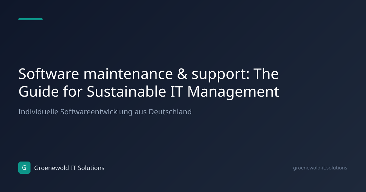 Article: Software maintenance & support: The Guide for…